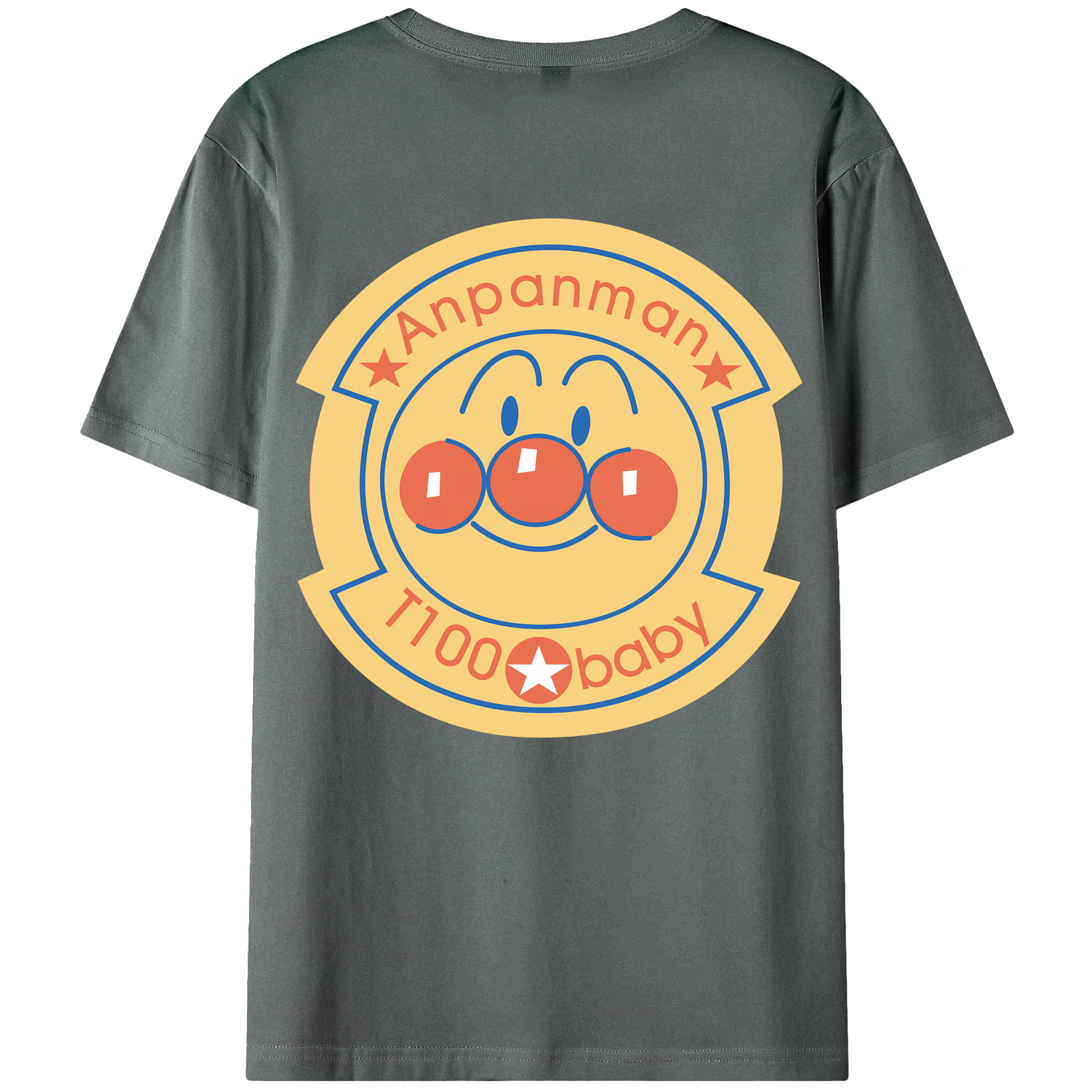 （画像用） アンパンマン Anpanman 綿100％ メンズ半袖Tシャツ（バックプリント） 通気性
